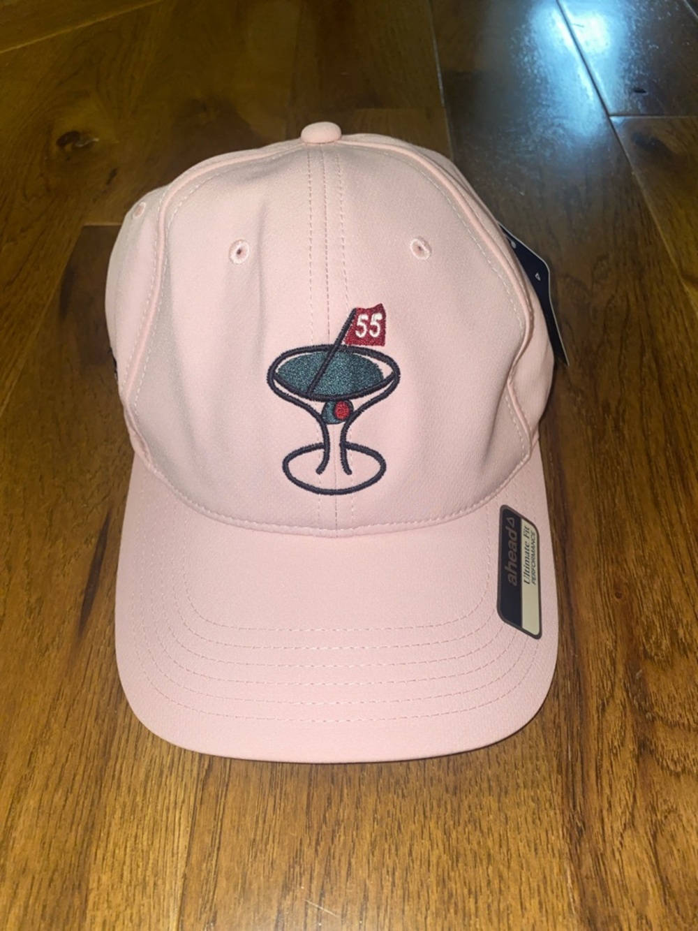 Women’s Firestone Country Club Ahead golf hat, pale pink.
